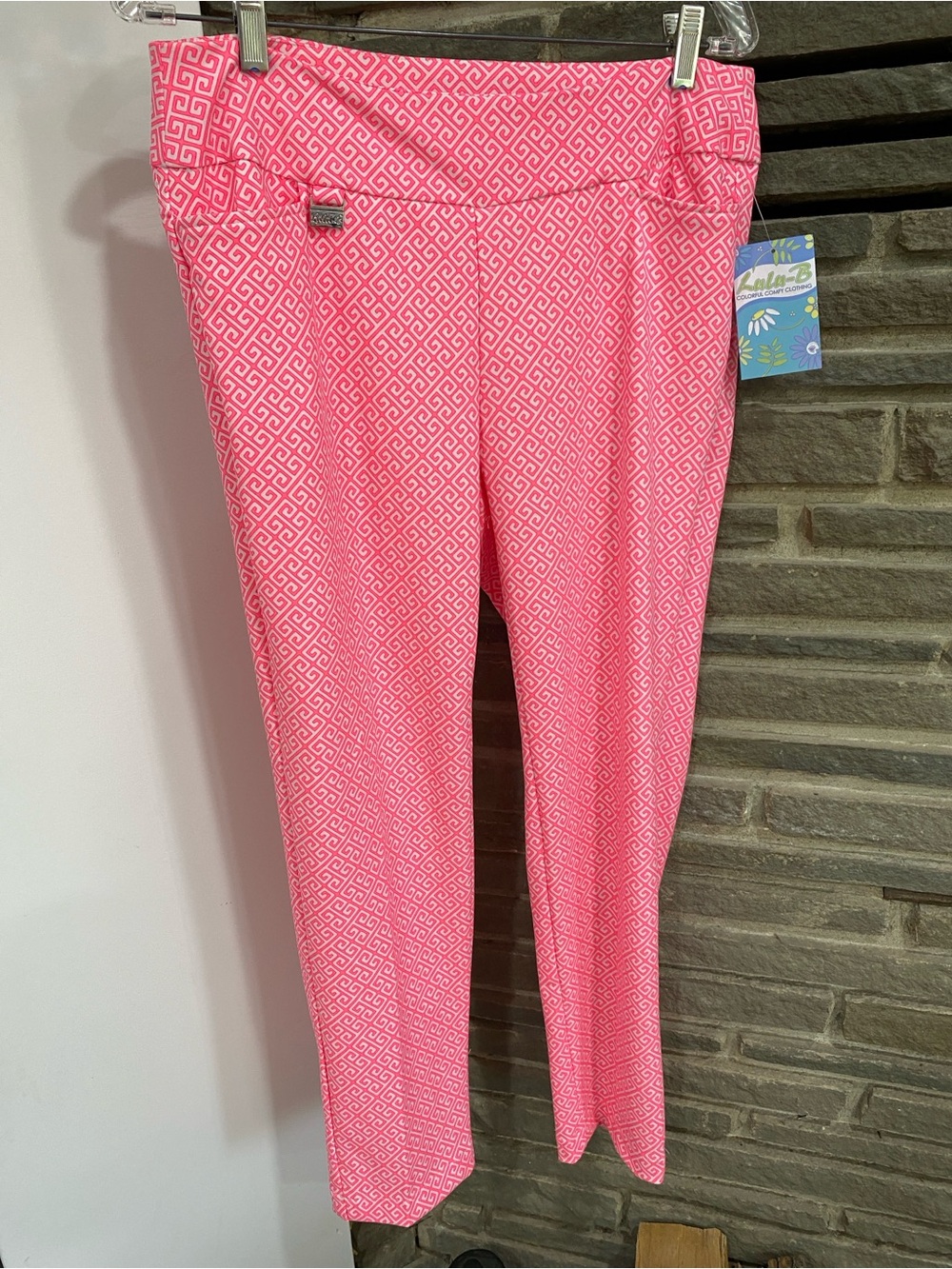 Lulu B vibrant colorful Pink Stretch yoga Pants new pockets